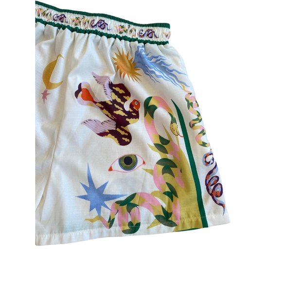 Women's XL Whimiscal Shorts Elastic High Waist Pockets Drawstring Multicolor - Picture 10 of 13